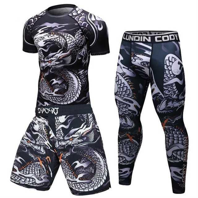 Male Sport Suit Men Running Clothes Wear Yoga Set