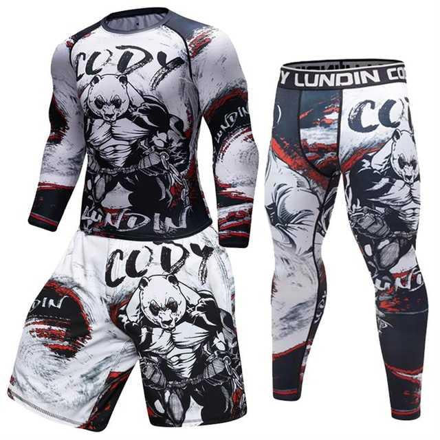 Male Sport Suit Men Running Clothes Wear Yoga Set