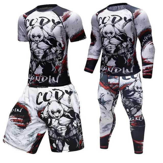 Male Sport Suit Men Running Clothes Wear Yoga Set