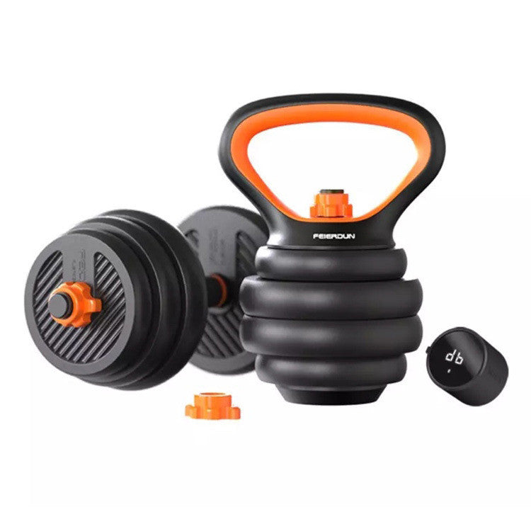 Men's Fitness Equipment Rubberized Dumbbell Household Kettlebell Removable