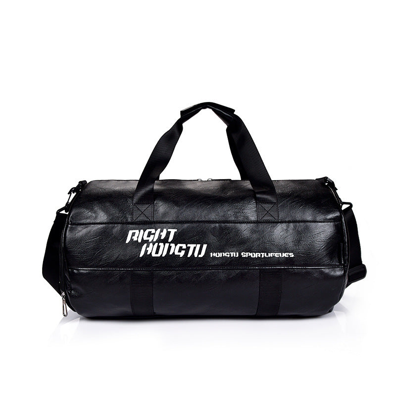 Travel Bag Large Capacity Sports Training PU Waterproof Handbag Gym