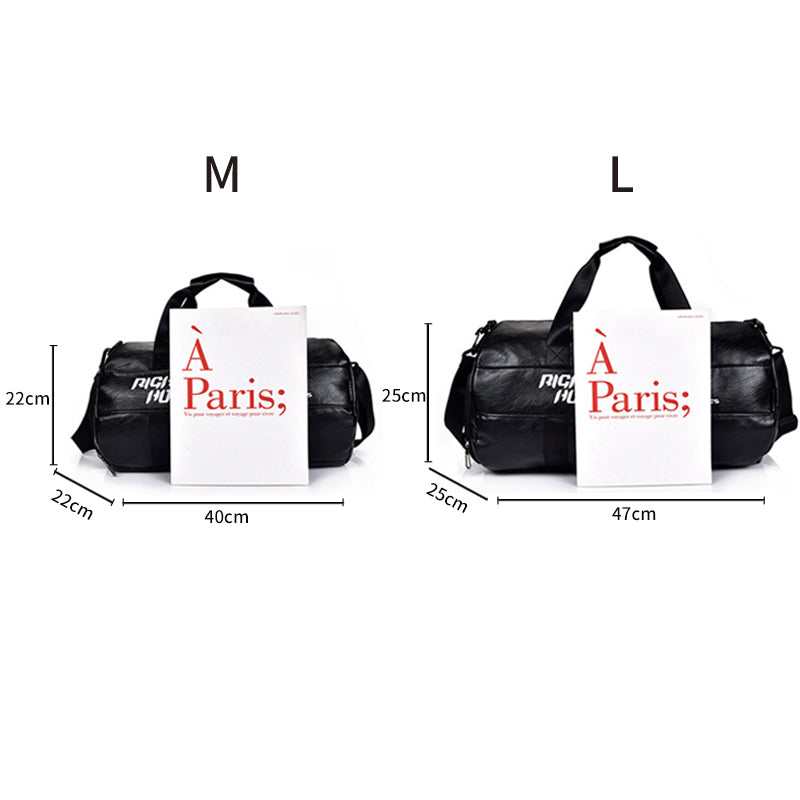 Travel Bag Large Capacity Sports Training PU Waterproof Handbag Gym