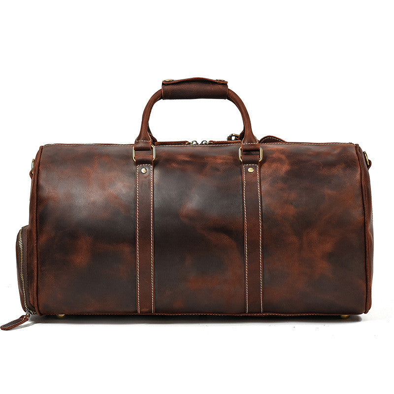Leather Travel Bag Crazy Horse Retro Duffel