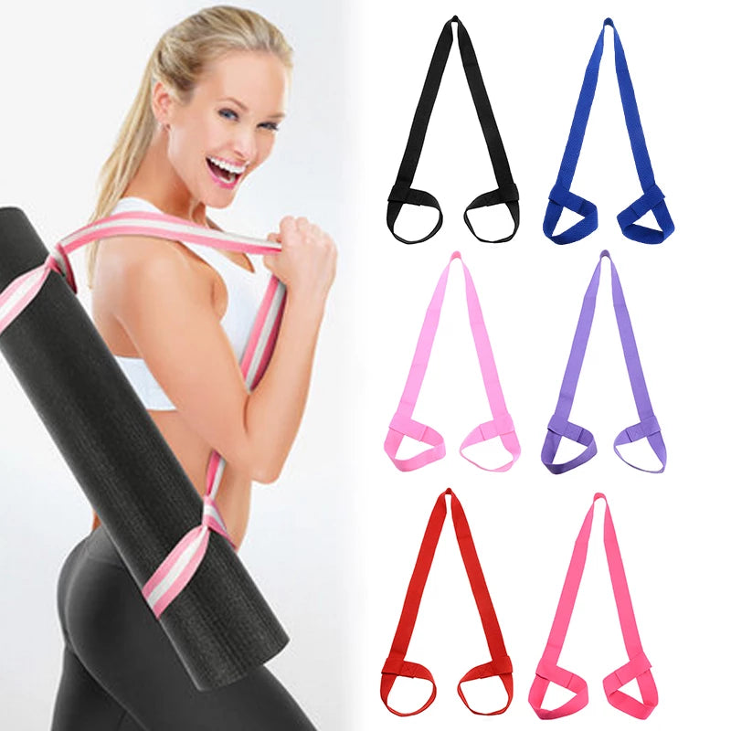 Yoga Mat Strap Belt Adjustable Sports Sling Carrier Shoulder Carry Exercise