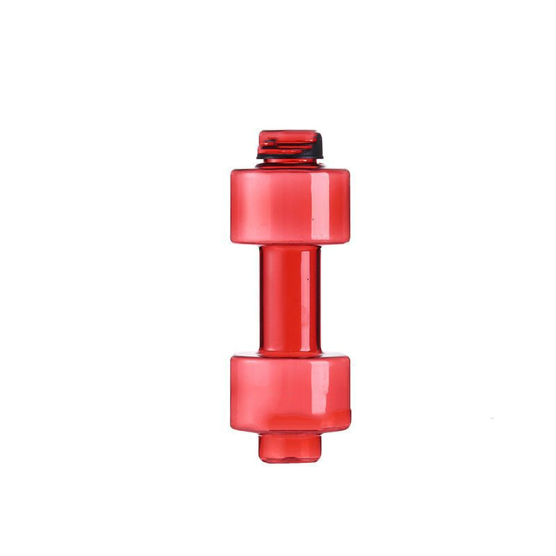 Dumbbell Water Bottle Fitness Creative Portable Plastic Sports Cup Large