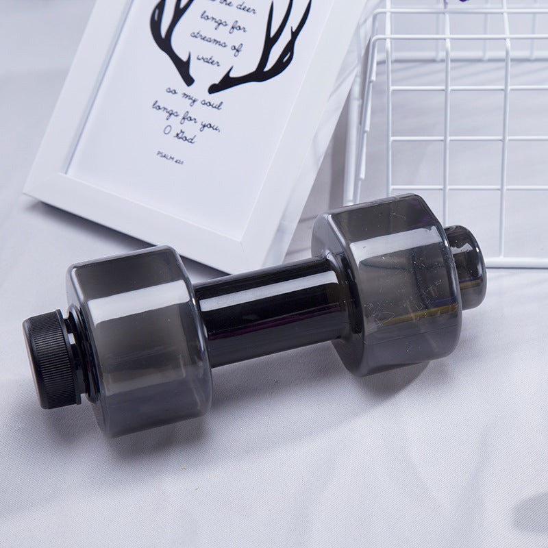 Dumbbell Water Bottle Fitness Creative Portable Plastic Sports Cup Large