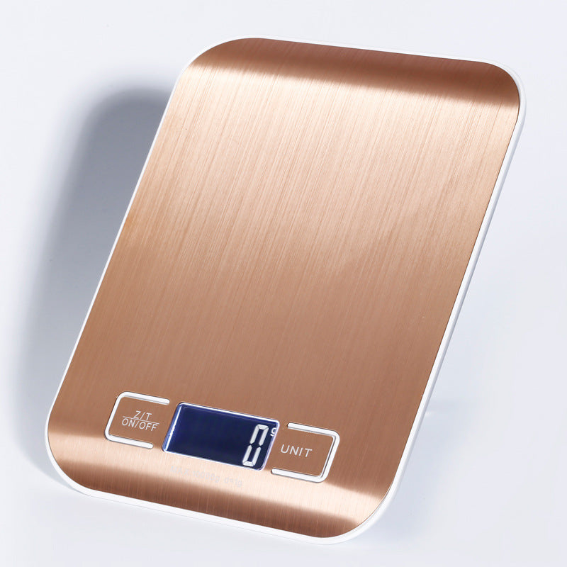 Rechargeable Flat Stainless Steel Kitchen Scale Electronic Small Platform