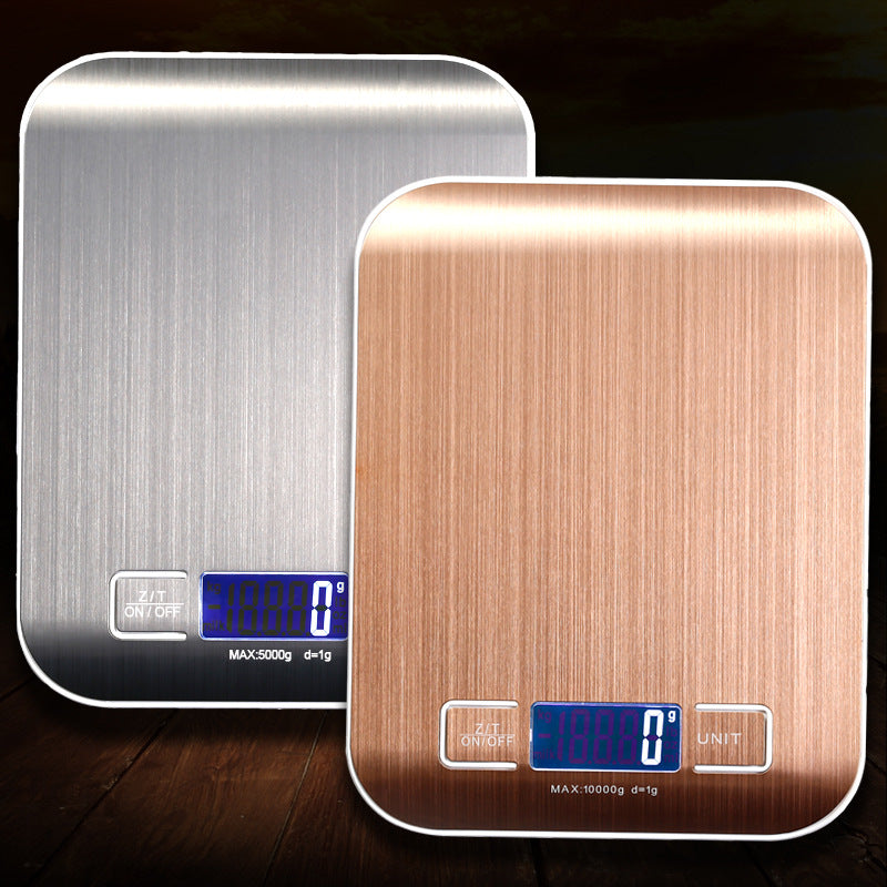 Rechargeable Flat Stainless Steel Kitchen Scale Electronic Small Platform