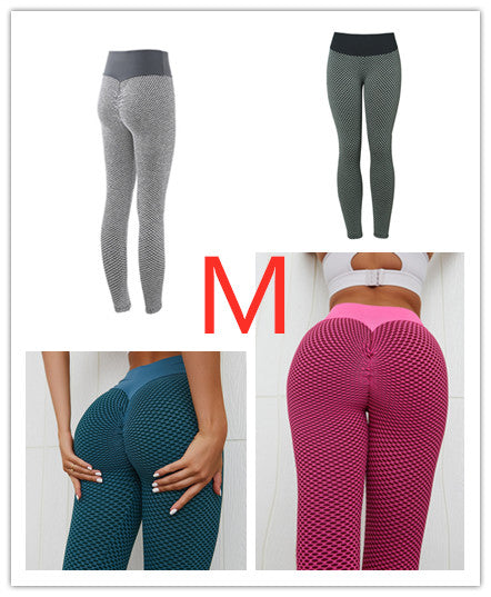 Plaid Leggings Fitness Yoga Pants Women's Seamless High Waist Breathable Gym