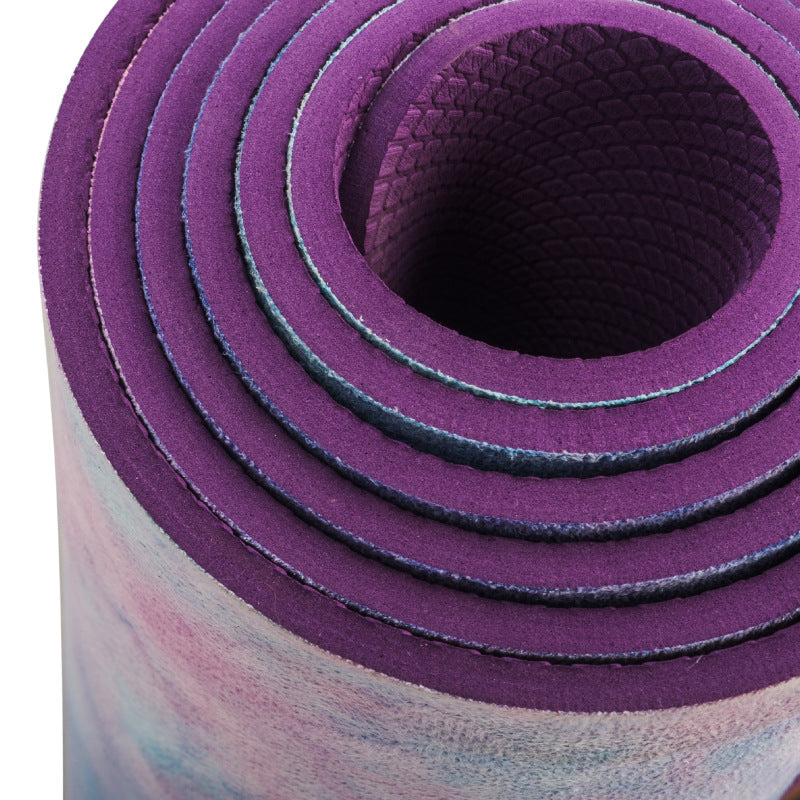 Tie-dyed Natural Rubber Yoga Mat Suede Sublimation Transfer