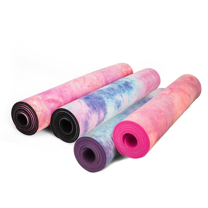 Tie-dyed Natural Rubber Yoga Mat Suede Sublimation Transfer