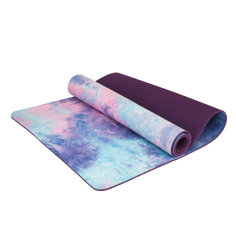 Tie-dyed Natural Rubber Yoga Mat Suede Sublimation Transfer