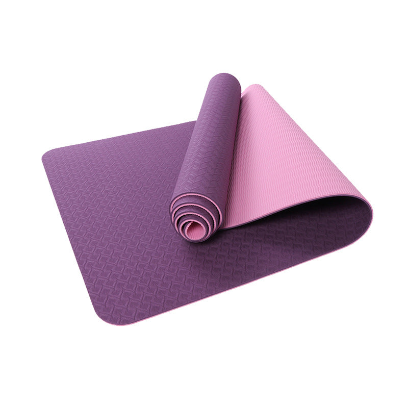 Yoga Mat Two-color 6Mm Posture Line Fitness
