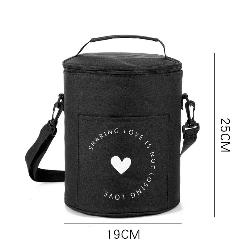 Round Insulated Lunch Box Bag Thick Aluminum Foil