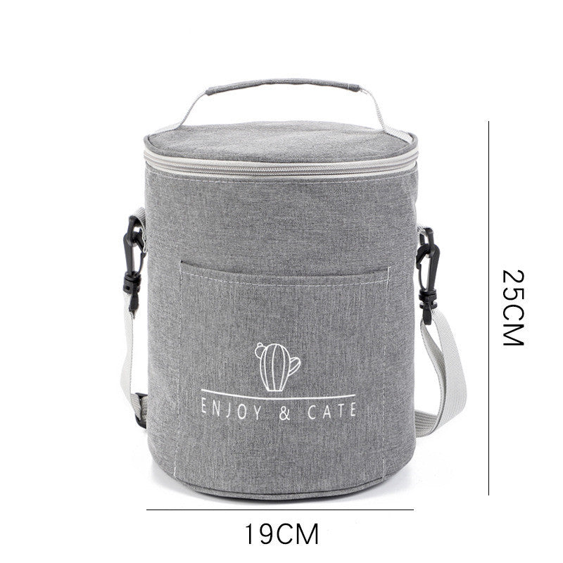 Round Insulated Lunch Box Bag Thick Aluminum Foil