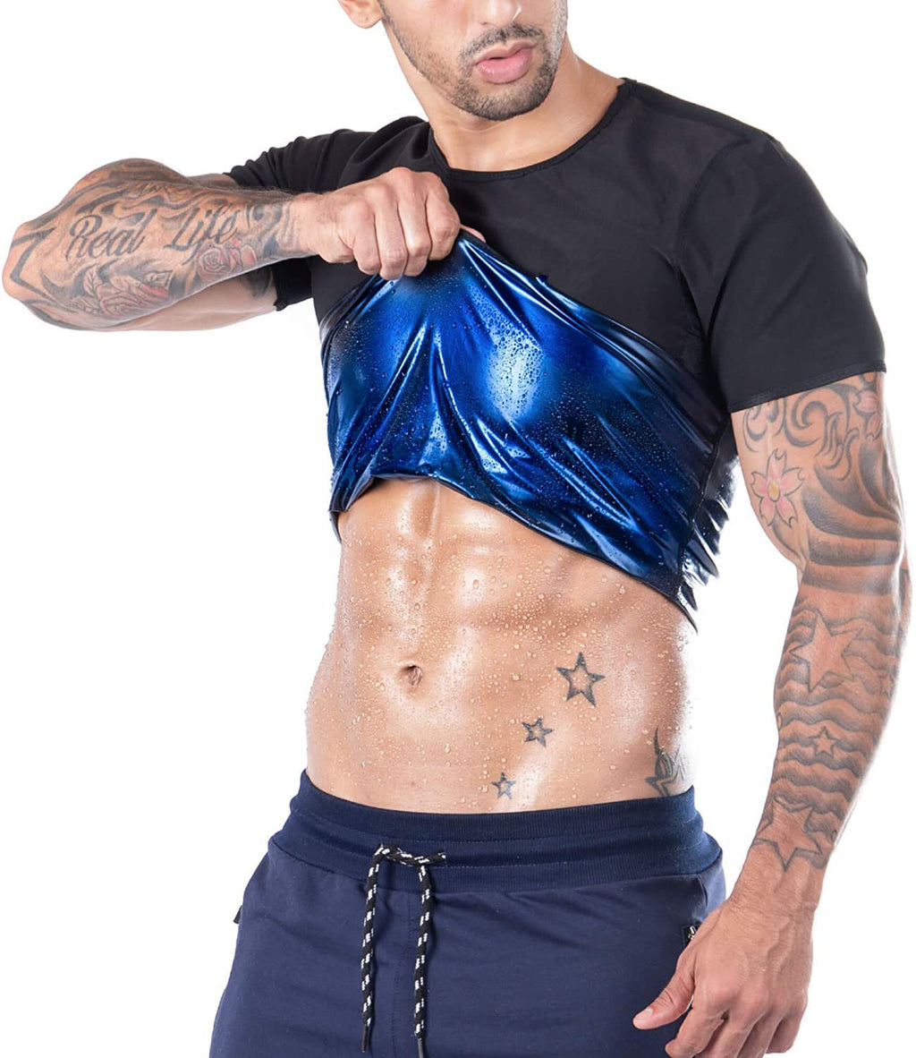 Men's Sweatshirt With Silver-coated Shirt, Body Sculpting Sauna Vest