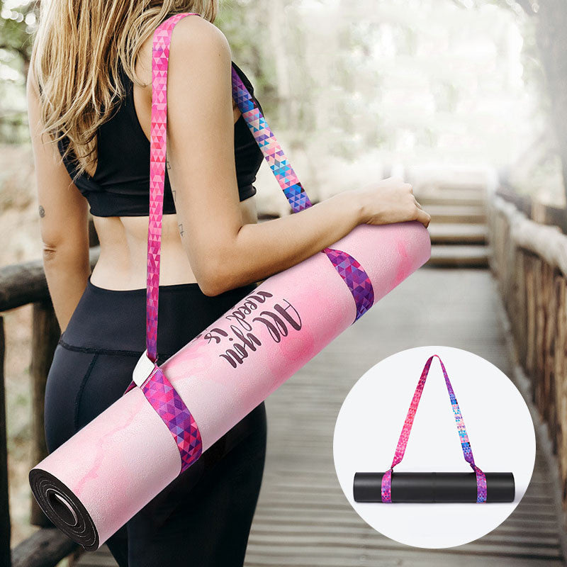 Pure Cotton Yoga Mat Strap Elastic Band Colorful Binding Storage Rope Bag
