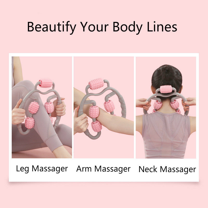 U Shape Trigger Point Massage Roller Full Body Tool Arm Leg Neck Muscle