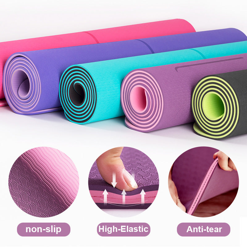 Exercise-pad Non-slip-mat Position-line Gymnastics Tpe Yoga Fitness Pilates