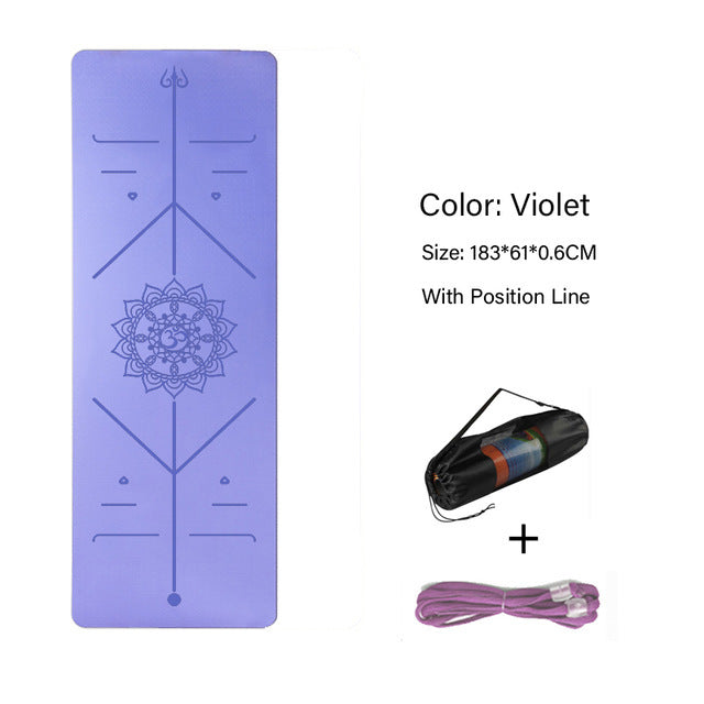 Exercise-pad Non-slip-mat Position-line Gymnastics Tpe Yoga Fitness Pilates