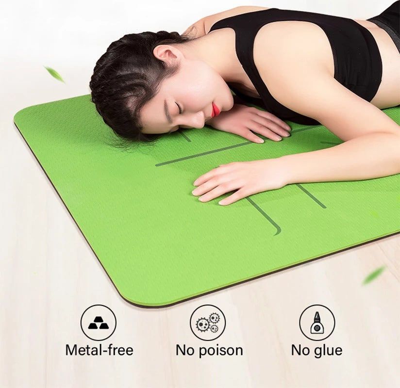 Exercise-pad Non-slip-mat Position-line Gymnastics Tpe Yoga Fitness Pilates