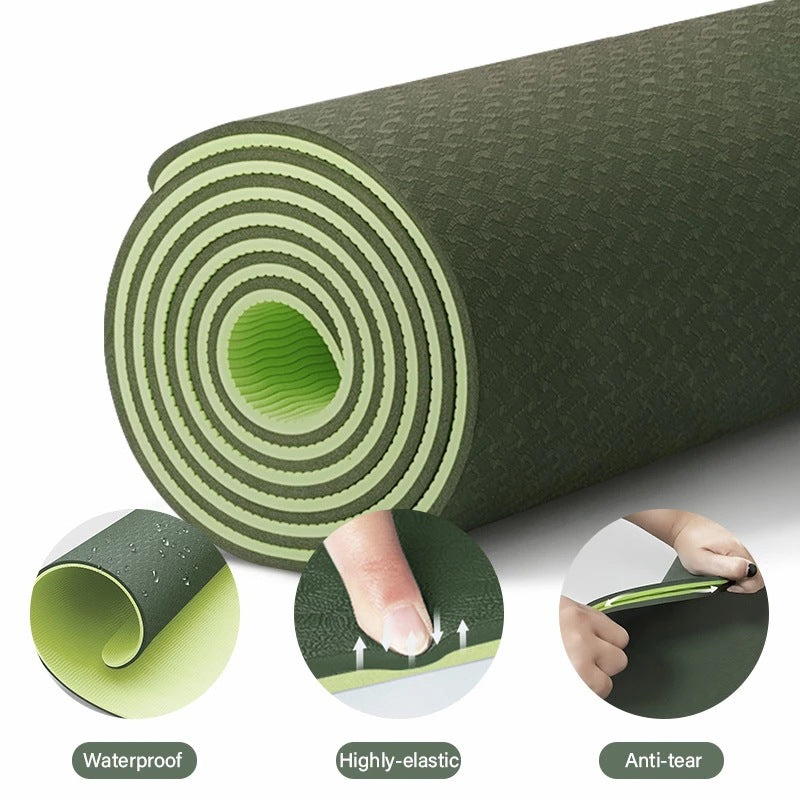 Exercise-pad Non-slip-mat Position-line Gymnastics Tpe Yoga Fitness Pilates