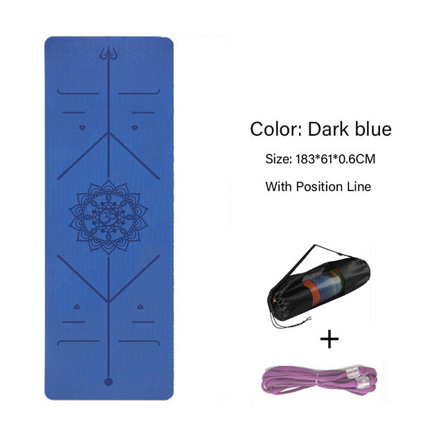 Exercise-pad Non-slip-mat Position-line Gymnastics Tpe Yoga Fitness Pilates