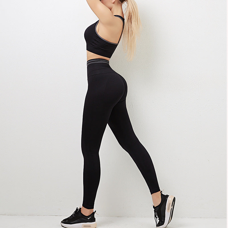 Women Workout Activewear Sports-bra Outfit Leggings Seamless Fitness High-waist
