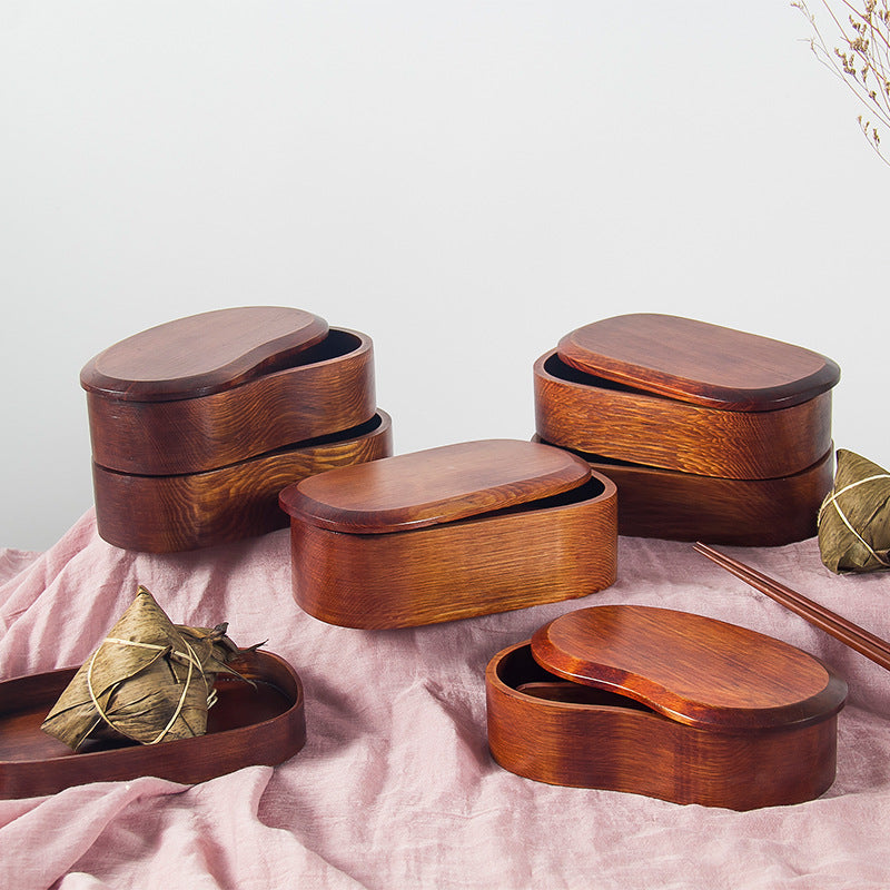 Wooden Lunch Box Japanese Bento Creative Sushi