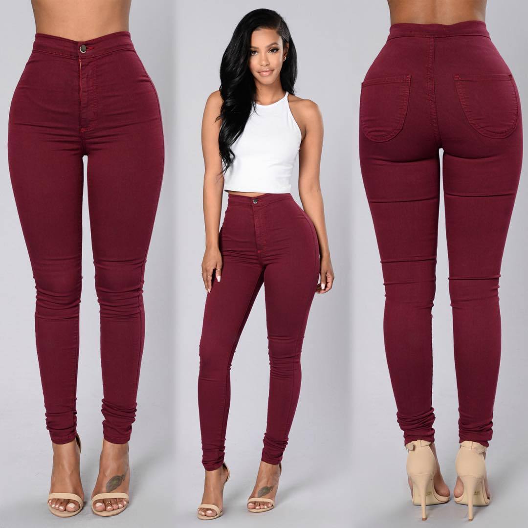 Thin Waist Stretch Candy Color Leggings