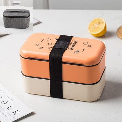 Double-layer Lunch Box Plastic Large Capacity Microwave