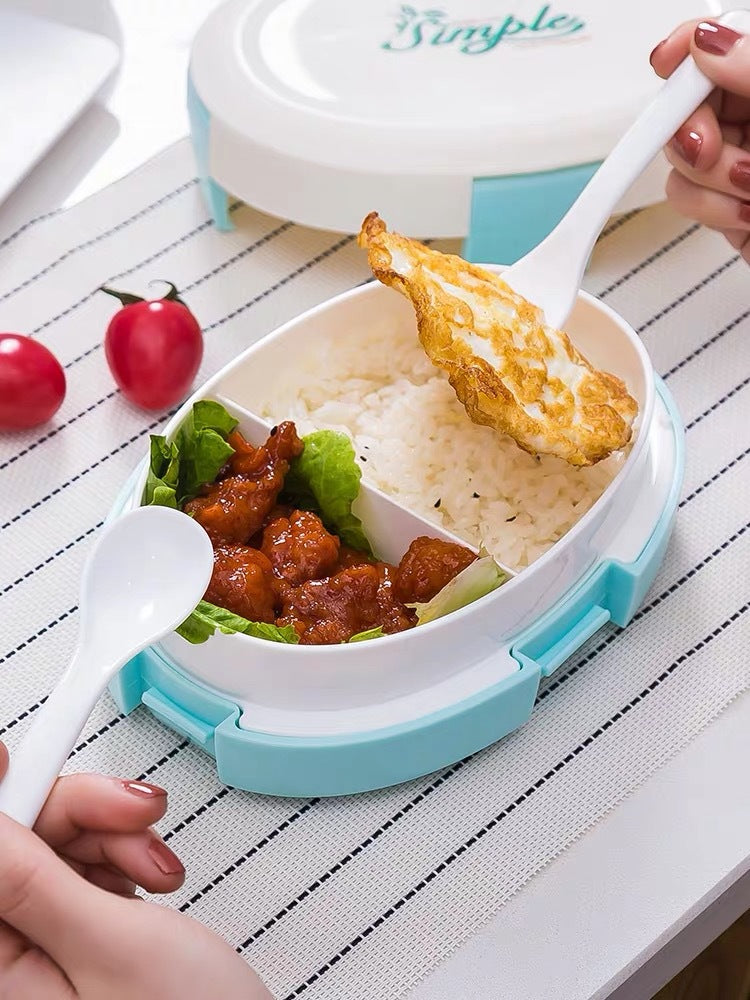 Lunch Box Office Worker Wheat Fiber Compartment Japanese Student White Tie