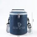 Round Insulated Lunch Box Bag Thick Aluminum Foil