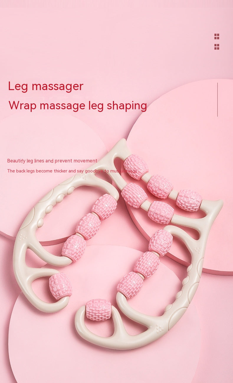 Plastic Massager Relax Leg Roller Ten Three Wheels Ring Foam