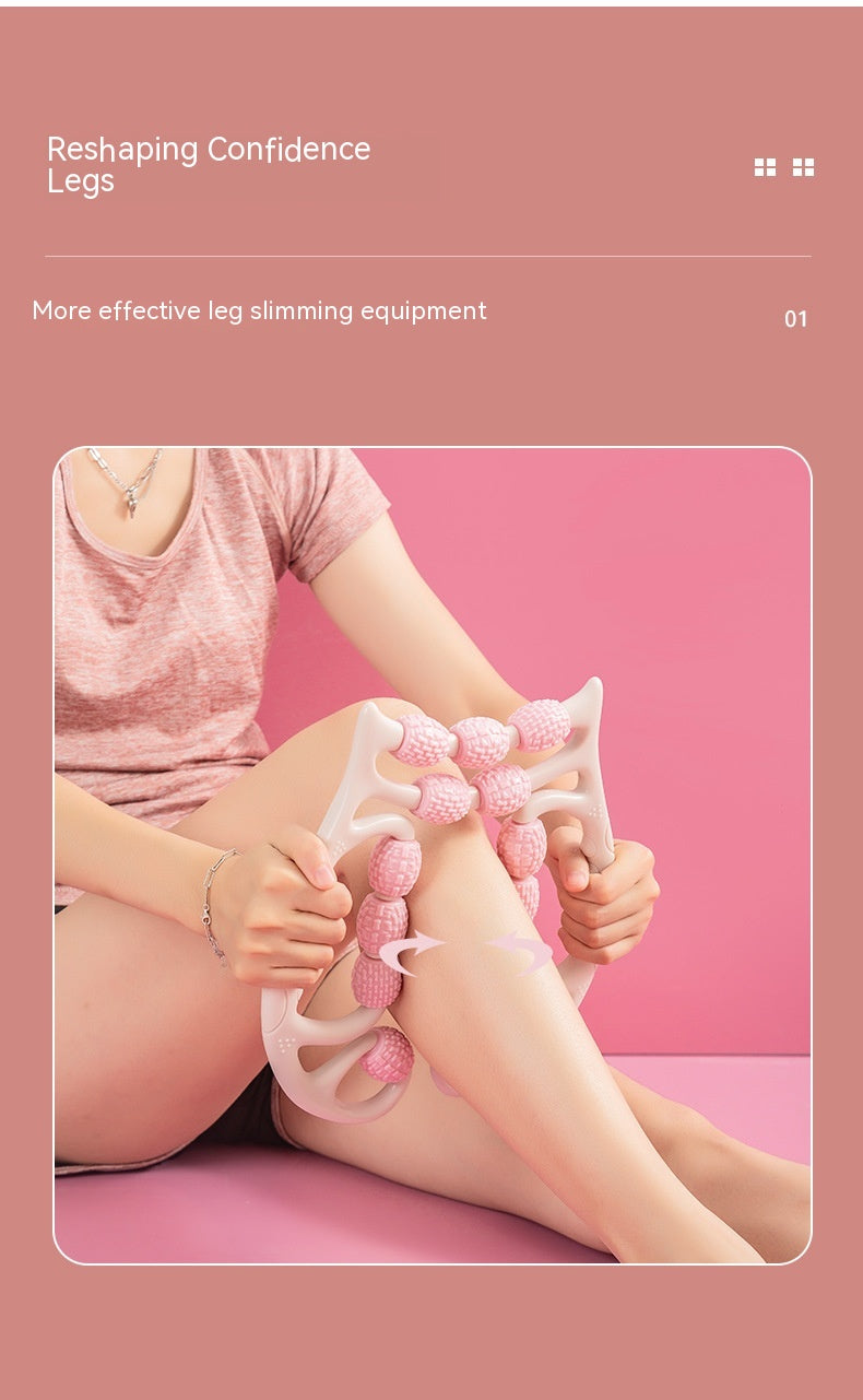 Plastic Massager Relax Leg Roller Ten Three Wheels Ring Foam