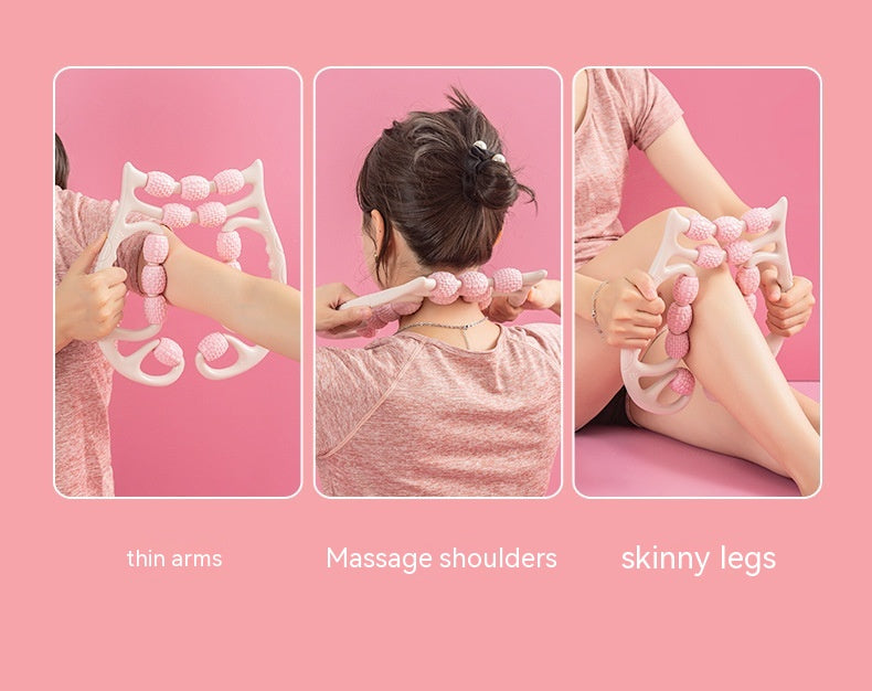 Plastic Massager Relax Leg Roller Ten Three Wheels Ring Foam
