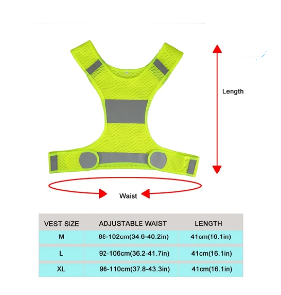 Reflective Vest For Night Running And Cycling