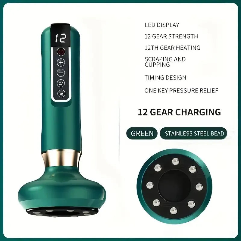 Body Gua Sha Scraping Massager. 12 Level Electric Vacuum Cupping Massager