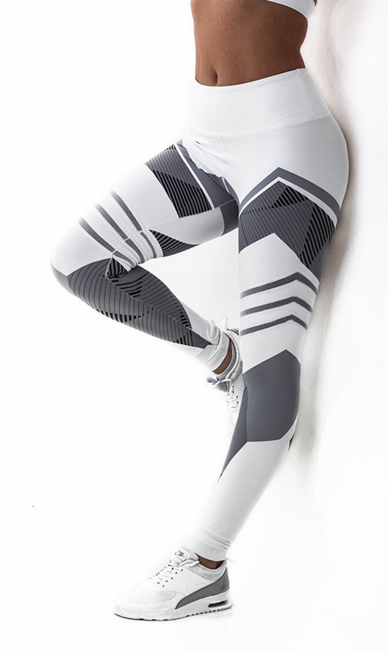 Printed Reflective Sport Yoga Pants Women Fitness Gym Leggings Running