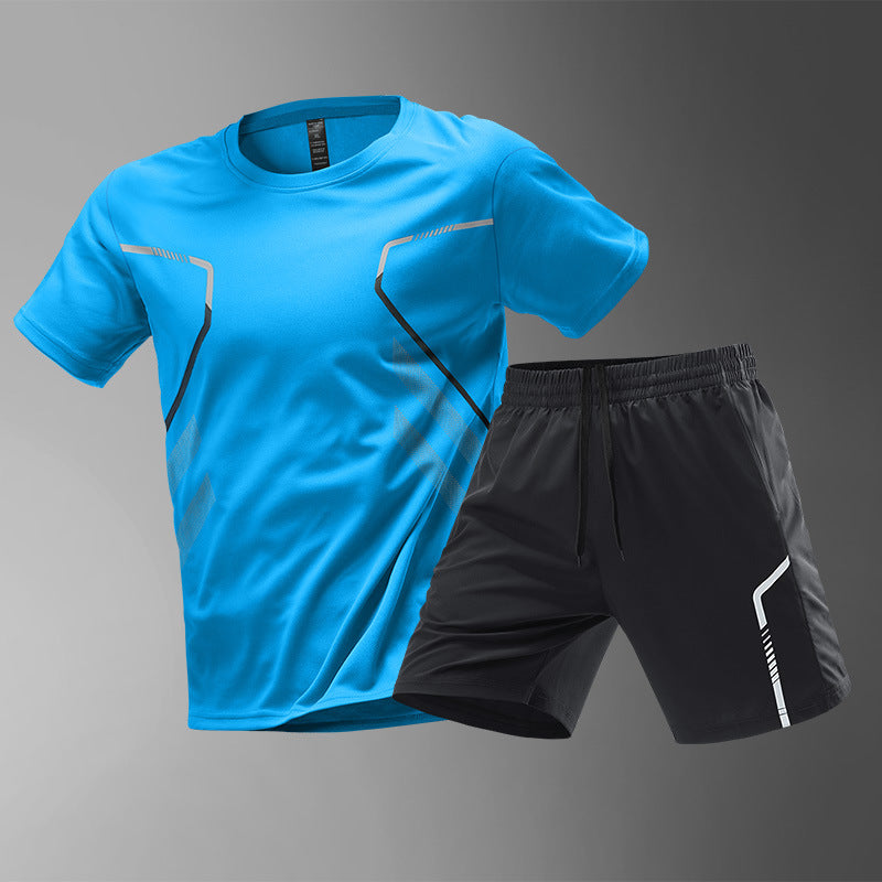 Men's T-shirts Sports Running T-shirt Color Block Men Quick-drying Breathable