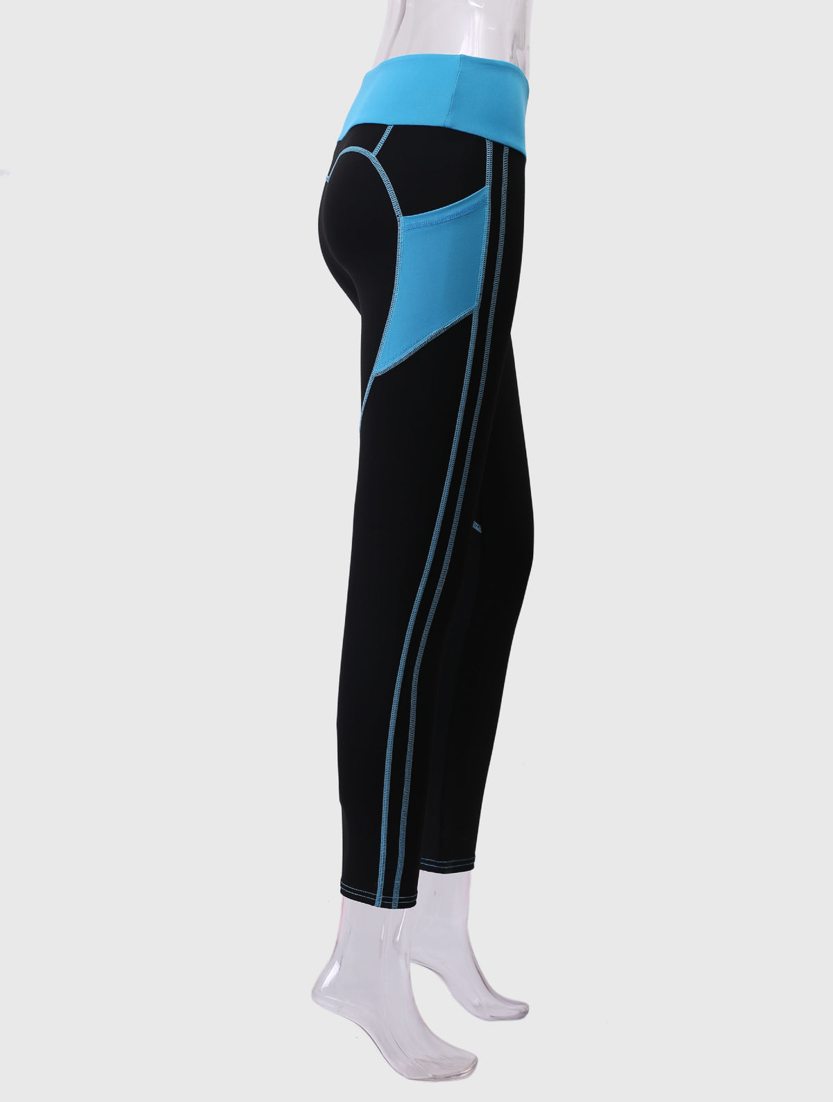 Quick-drying Gothic Color Block Leggings Fashion Ankle-length Fitness With
