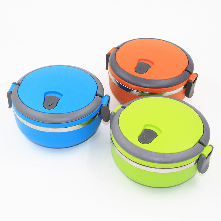 Stainless Steel Round Lunch Box - Single Or Multi-layer Bento Container With