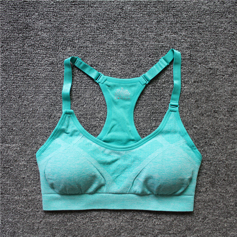 Women Shockproof Sport Bras Professional Yoga Shirts Tops, Seamless Sports