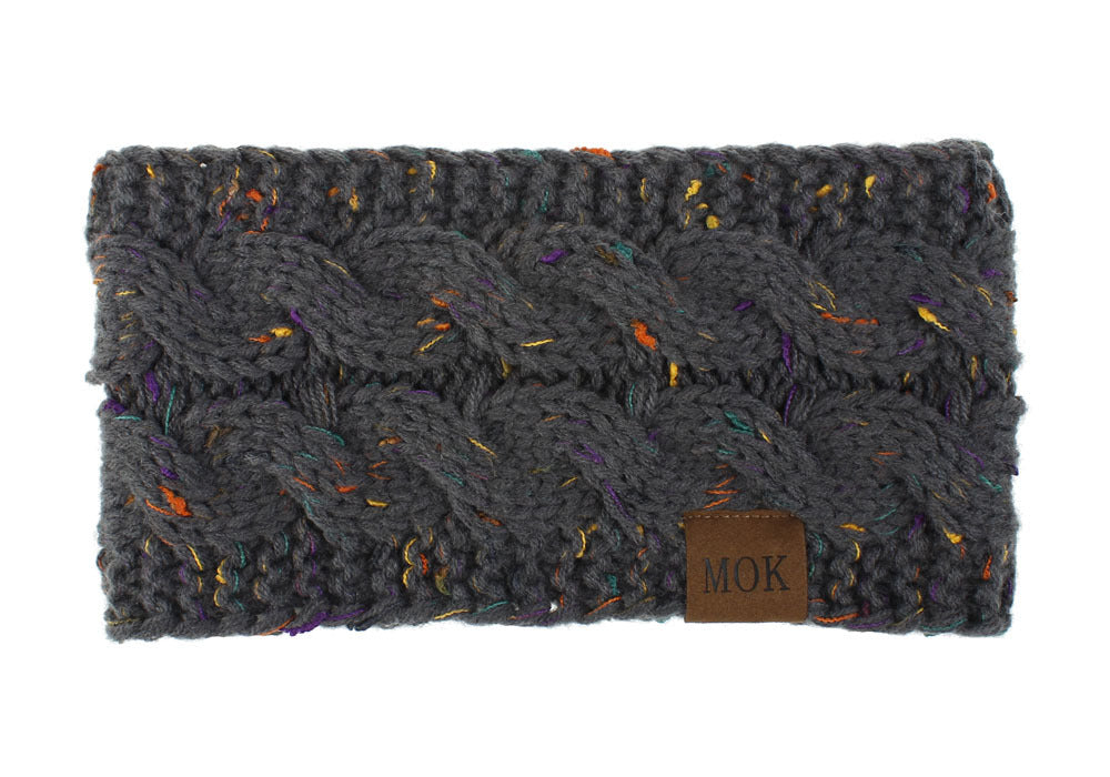 Fleece-lined Knitted Ear Warmer Sports Headband