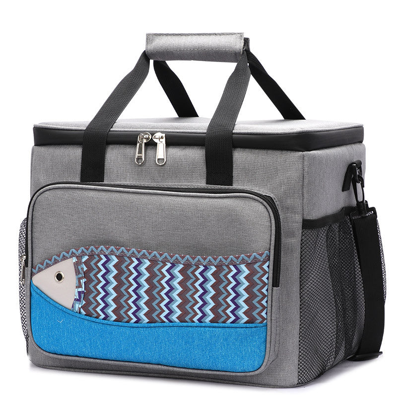 Fish Pattern Cooler Bags Lunch Box Bag EVA Insulation Waterproof Portable