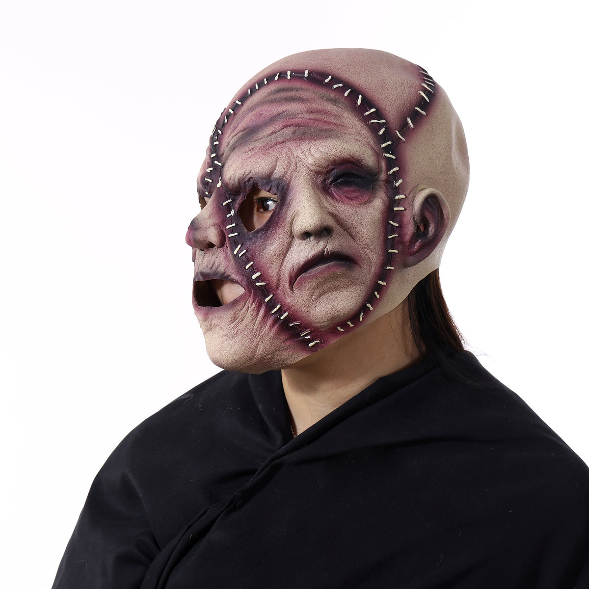 Halloween Three-sided Grimace Horror Mask Cosplay Party Scary Prop