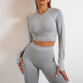 Seamless Yoga Pants Sports Gym Fitness Leggings Or Long Sleeve Tops Outfits