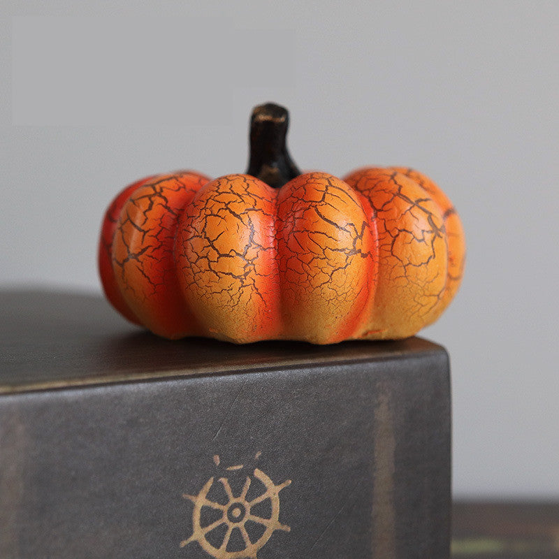 Halloween Pumpkin Lantern Simulation LED Candle Lamp Resin Luminous