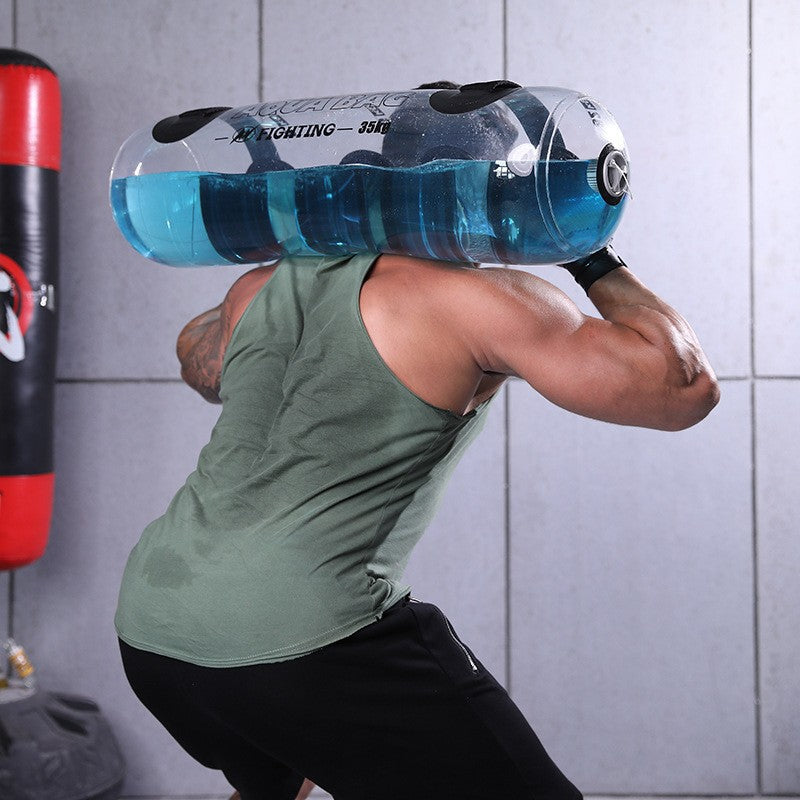Transparent Cylindrical Weight-bearing Fitness Water Dumbbell Exercise Training