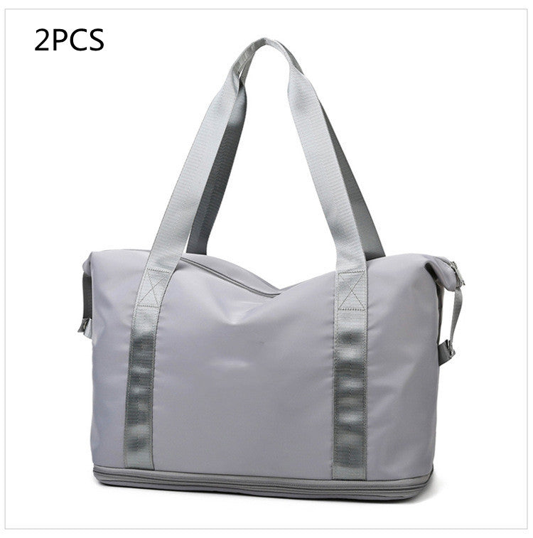 Foldable Large Capacity Women Gym Bags Shoulder Bag Training Travel Handle